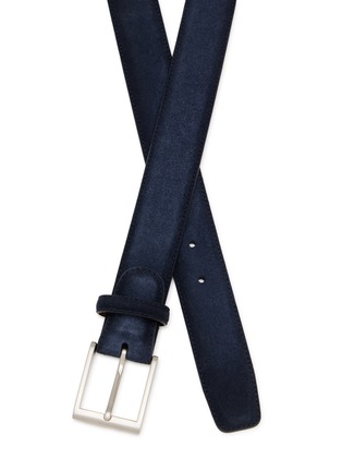 细节 - 点击放大 - MAGNANNI - 金属扣绒面皮腰带