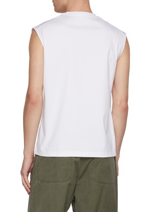 背面 - 点击放大 - J∞QUALITY  - Sleeveless Crewneck Supima Cotton Blend T-Shirt
