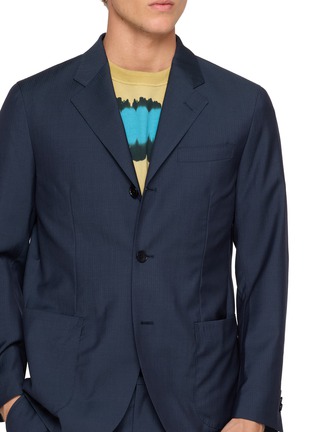  - J∞QUALITY  - Herringbone Single Breasted Blazer