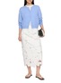模特儿示范图 - 点击放大 - BOINIGAN - Floral Cutwork Lace Cotton Midi Straight Skirt