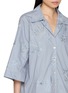  - BERNADETTE - Short Sleeve Petit Beurre Embroidered Cotton Shirt