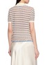 背面 - 点击放大 - BERNADETTE - Short Sleeve Stripe Intarsia Wool Knit Polo Top
