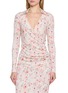 首图 - 点击放大 - BERNADETTE - Evangeline Long Sleeve V-Neck Floral Print Top