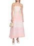 模特儿示范图 - 点击放大 - BERNADETTE - Odette Strapless Textured Gradient Maxi Dress