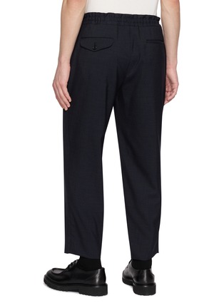 背面 - 点击放大 - COMME DES GARÇONS HOMME DEUX - Elasticated Drawstring Waistband Chequered Wool Pants