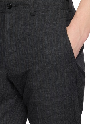  - COMME DES GARÇONS HOMME DEUX - Striped Straight Leg Tropical Wool Blend Pants