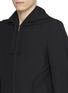  - COMME DES GARÇONS HOMME DEUX - Single Breasted Layered Hooded Wool Blend Blazer