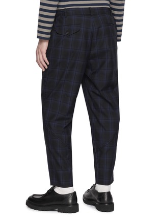 背面 - 点击放大 - COMME DES GARÇONS HOMME DEUX - Shadow Chequered Straight Leg Wool Pants