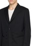  - COMME DES GARÇONS HOMME DEUX - Single Breasted Shadow Striped Layered Wool Blazer