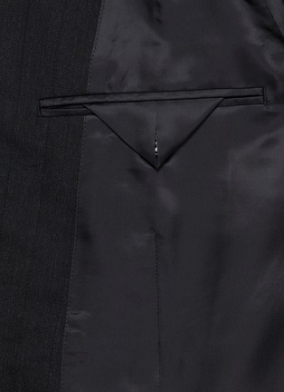  - COMME DES GARÇONS HOMME DEUX - Single Breasted Shadow Striped Layered Wool Blazer