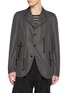 首图 - 点击放大 - COMME DES GARÇONS HOMME DEUX - Single Breasted Drawstring Mesh Blazer