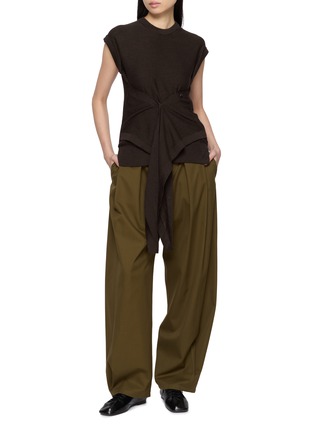 模特儿示范图 - 点击放大 - LEMAIRE - 系带褶裥上衣