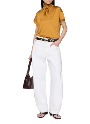 模特儿示范图 - 点击放大 - LEMAIRE - 系带领短袖上衣