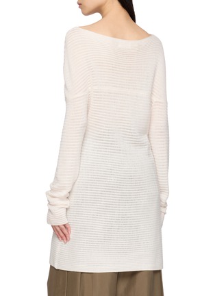 背面 - 点击放大 - RUOHAN - 一字领坑条针织上衣