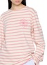  - MARDI MERCREDI - Flower Embroidered Striped Cotton T-Shirt