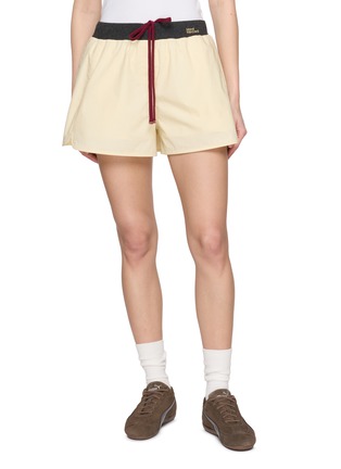 首图 - 点击放大 - MARDI MERCREDI - Contrast Drawstring Waistband Cotton Shorts