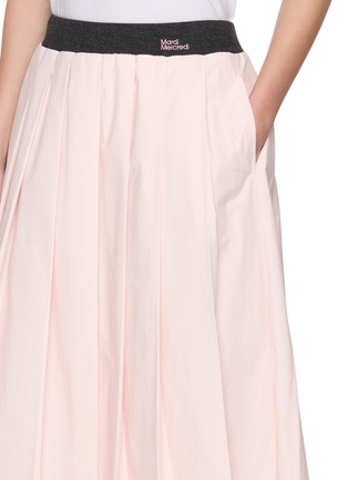  - MARDI MERCREDI - Pleated Elasticated Waistband Cotton Maxi Skirt