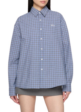 首图 - 点击放大 - MARDI MERCREDI - Embroidered Logo Chequered Cotton Shirt