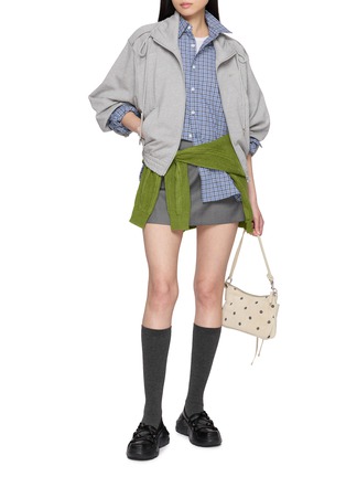 模特儿示范图 - 点击放大 - MARDI MERCREDI - Embroidered Logo Chequered Cotton Shirt