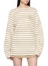 首图 - 点击放大 - MARDI MERCREDI - Flower Embroidered Striped Cotton T-Shirt