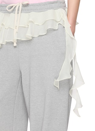  - MARDI MERCREDI - Chiffon Frill Cotton Jogger Pants