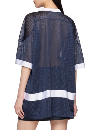 背面 - 点击放大 - MARDI MERCREDI - Blossom Graphic V-Neck Mesh Jersey Top