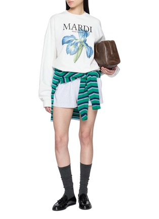 模特儿示范图 - 点击放大 - MARDI MERCREDI - Lilies 07 Cotton Sweatshirt