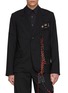 首图 - 点击放大 - SONG FOR THE MUTE - Slashed Panel Rope Detail Wool Gabardine Blazer