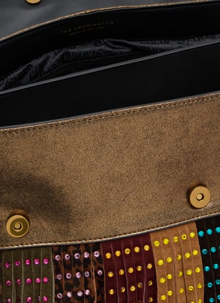 细节 - 点击放大 - KURT GEIGER BAGS - Macro Kensington Fringed Suede Leather Shoulder Bag