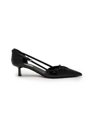 首图 - 点击放大 - PRADA - MIGNON 漆皮蝴蝶结尖头高跟鞋