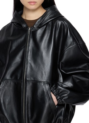  - TONYWACK - 连帽拉链皮革夹克