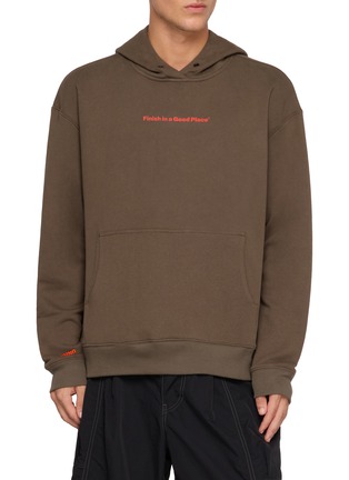 首图 - 点击放大 - UNNA - Slow Motion Logo Embroidered Hoodie