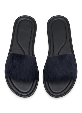 模特儿示范图 - 点击放大 - THE ROW - Malick Hairy Leather Slides