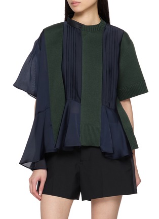 首图 - 点击放大 - SACAI - Hybrid Knit Sweater