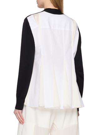 背面 - 点击放大 - SACAI - 拼接针织开衫