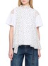 首图 - 点击放大 - SACAI - Polka Dot Sheer Panel T-Shirt
