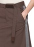  - SACAI - Belted Panelled Wool Suiting Skirt