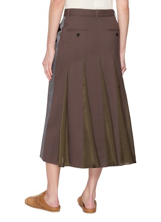 背面 - 点击放大 - SACAI - Belted Panelled Wool Suiting Skirt