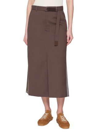 首图 - 点击放大 - SACAI - Belted Panelled Wool Suiting Skirt