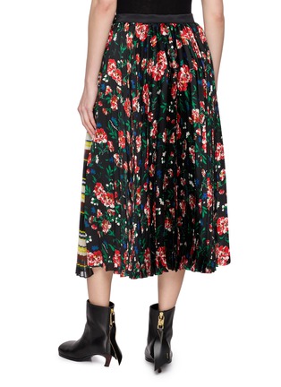 背面 - 点击放大 - SACAI - Pattern Mix Pleated Midi Skirt