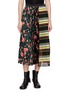 首图 - 点击放大 - SACAI - Pattern Mix Pleated Midi Skirt