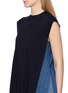  - SACAI - Denim Knit Panelled Dress