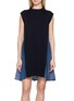 首图 - 点击放大 - SACAI - Denim Knit Panelled Dress