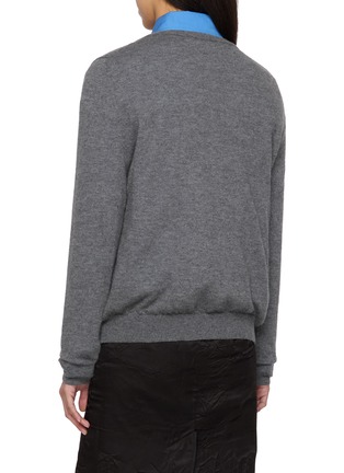 背面 - 点击放大 - PRADA - Deep V-Neck Cashmere Knit Top