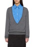 首图 - 点击放大 - PRADA - Deep V-Neck Cashmere Knit Top