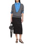 模特儿示范图 - 点击放大 - PRADA - Deep V-Neck Cashmere Knit Top