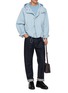 模特儿示范图 - 点击放大 - GOOD PEOPLE GOOD STITCHING GOOD PRODUCT - Half Sleeve Striped Knit Top