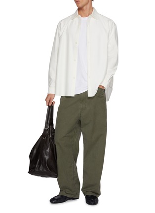 模特儿示范图 - 点击放大 - GOOD PEOPLE GOOD STITCHING GOOD PRODUCT - Spread Collar Overshirt