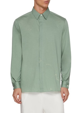 首图 - 点击放大 - GOOD PEOPLE GOOD STITCHING GOOD PRODUCT - Wax Resist Dyed Fly Front Shirt Jacket