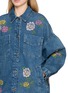  - FREE PEOPLE - Madison City Embroidered Floral Denim Jacket